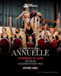 La fin de la saison approche ! 🤸♀️✨
Vendredi 12 juin, nos gymnastes, petits et grands vous présenteront le fruit d’une année de travail, de passion et d’efforts. Spectacle garanti !
📅 Vendredi 12 juin
🕐 Dès 18h45
📍 Collège de Sous-Ville, Avenches
🎟️ Entrée libre
🥂 Verre de l’amitié à l’issue du spectacle
On compte sur vous pour venir soutenir
nos gymnastes !
Likez ❤️ et partagez 🔁 !
📸 @desparnaud_official & @yannallisson